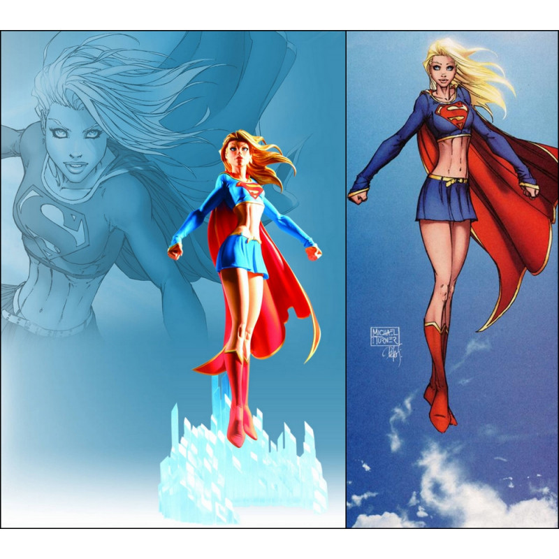 SUPERMAN statue Supergirl full size By Michael Turner DC Direct