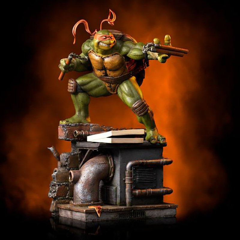 TORTUES NINJA Statue Michelangelo Art Scale Iron Studios