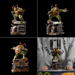  TORTUES NINJA Statue Michelangelo Art Scale Iron Studios