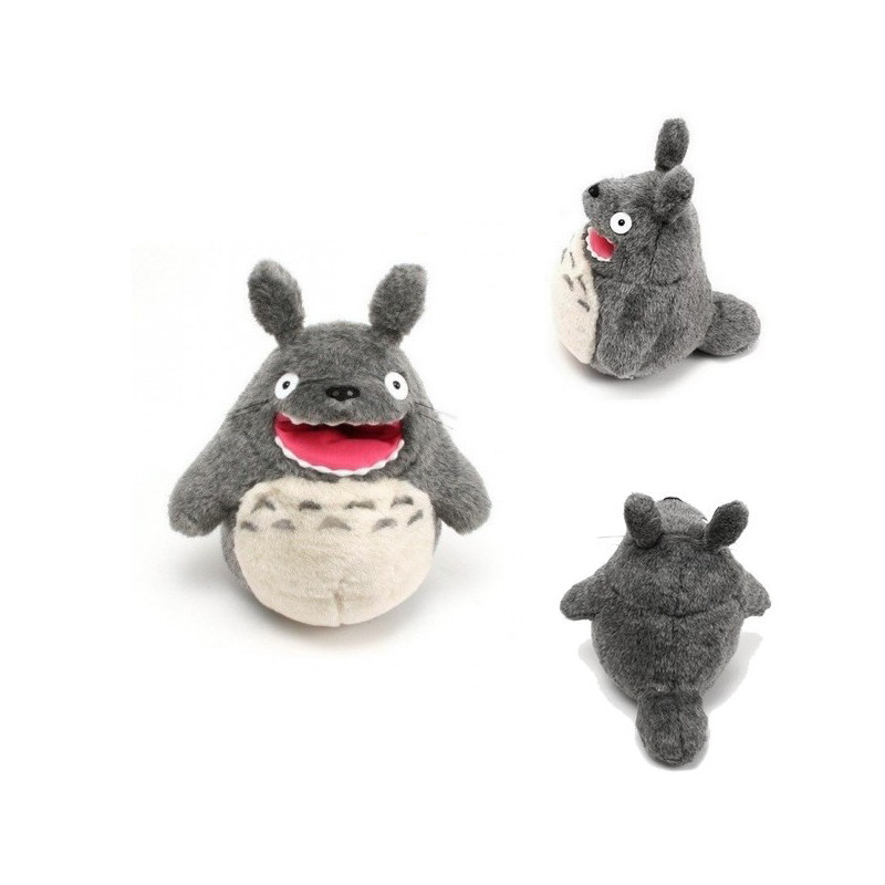 MON VOISIN TOTORO peluche officielle Totoro gris bouche ouverte -  15 cm
