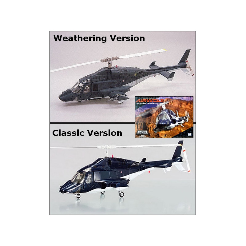 SUPERCOPTER réplique Airwolf 148 Die-Cast Weathering Aoshima SUPERCOPTER réplique Airwolf 148 Die-Cast Weathering Aoshima