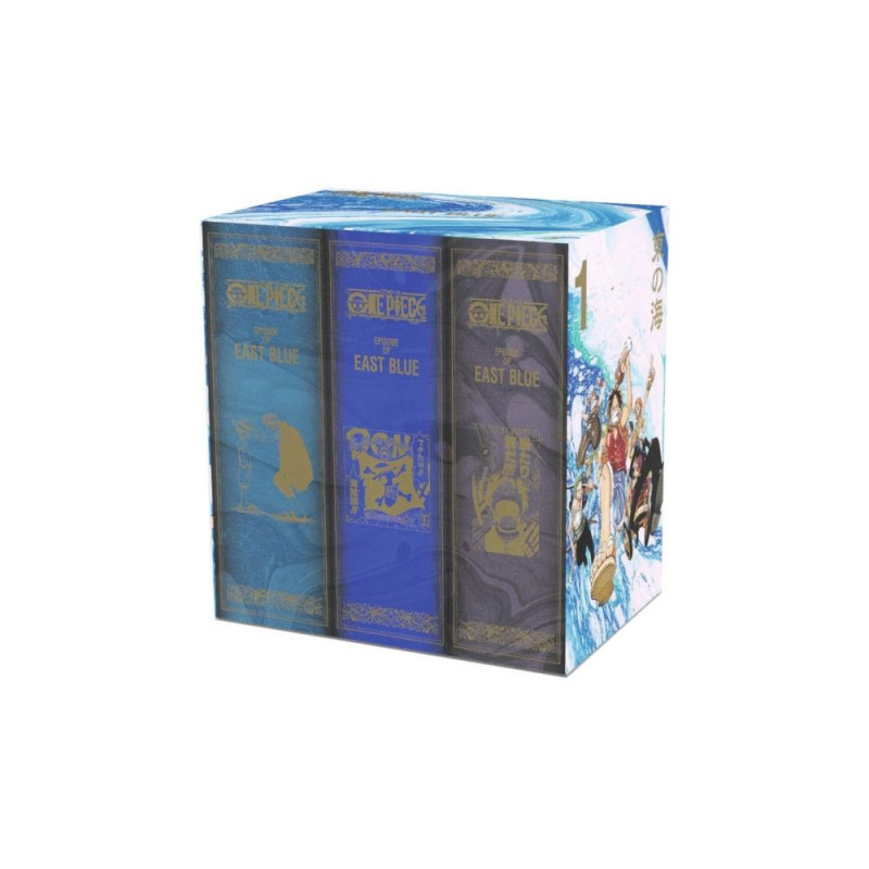 Le coffret vide East Blue de One Piece, sans tomes à l’intérieur, prévu pour les tomes 1 à 12