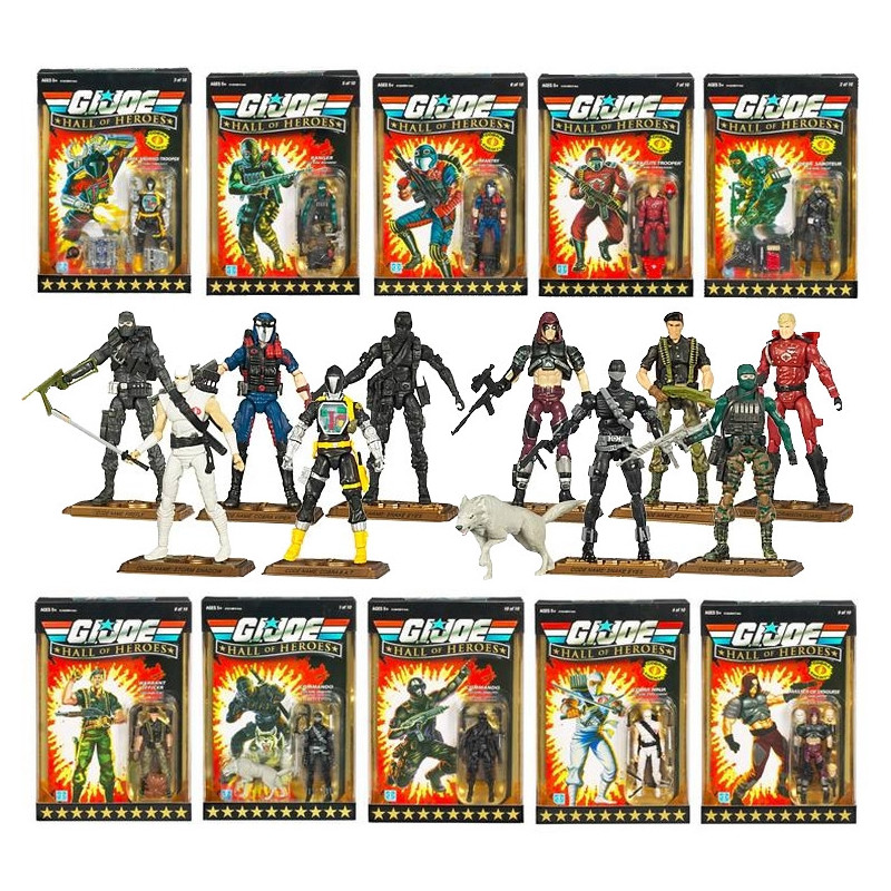 GI JOE 25ème anniversaire 10 figurines Collection Hall of Heroes GI JOE 25ème anniversaire 10 figurines Collection Hall of Heroes