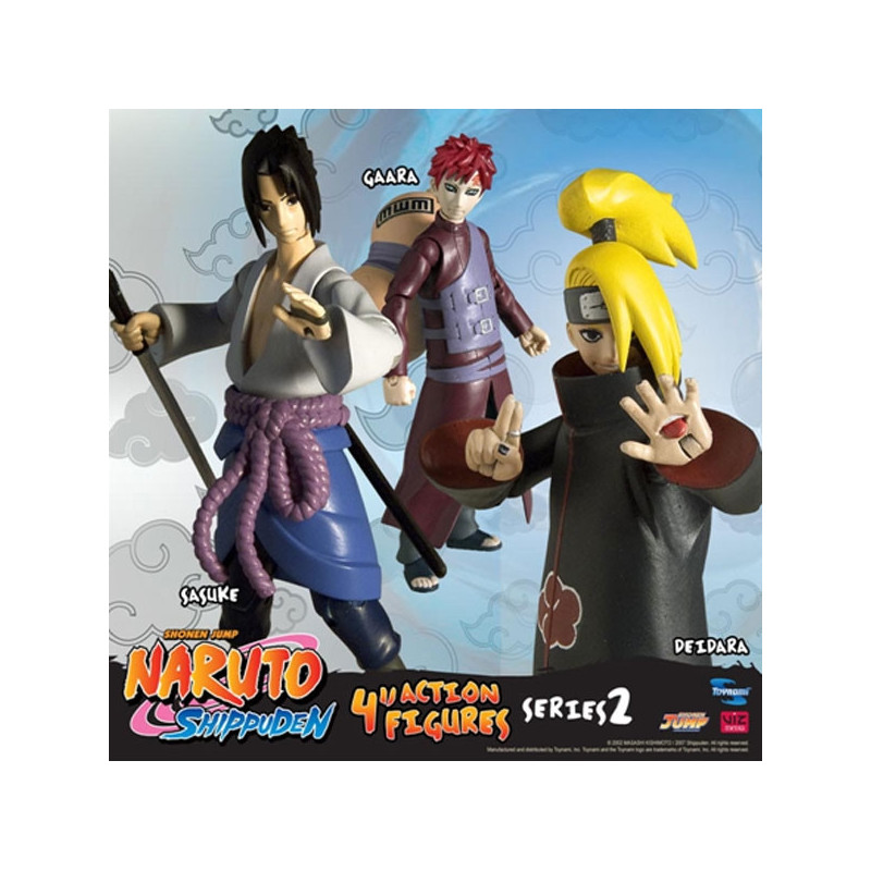 NARUTO SHIPPUDEN figurine articulée 10 cm série 2 Deidara Sasuke et Gaara