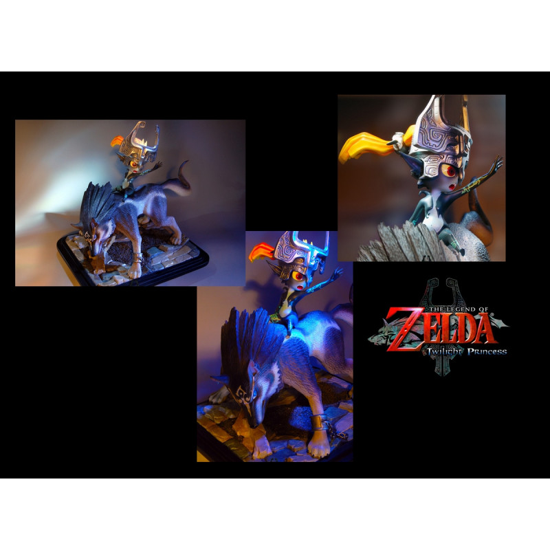 THE LEGEND OF ZELDA: TWILIGHT PRINCESS statue Midna on Wolf Link
