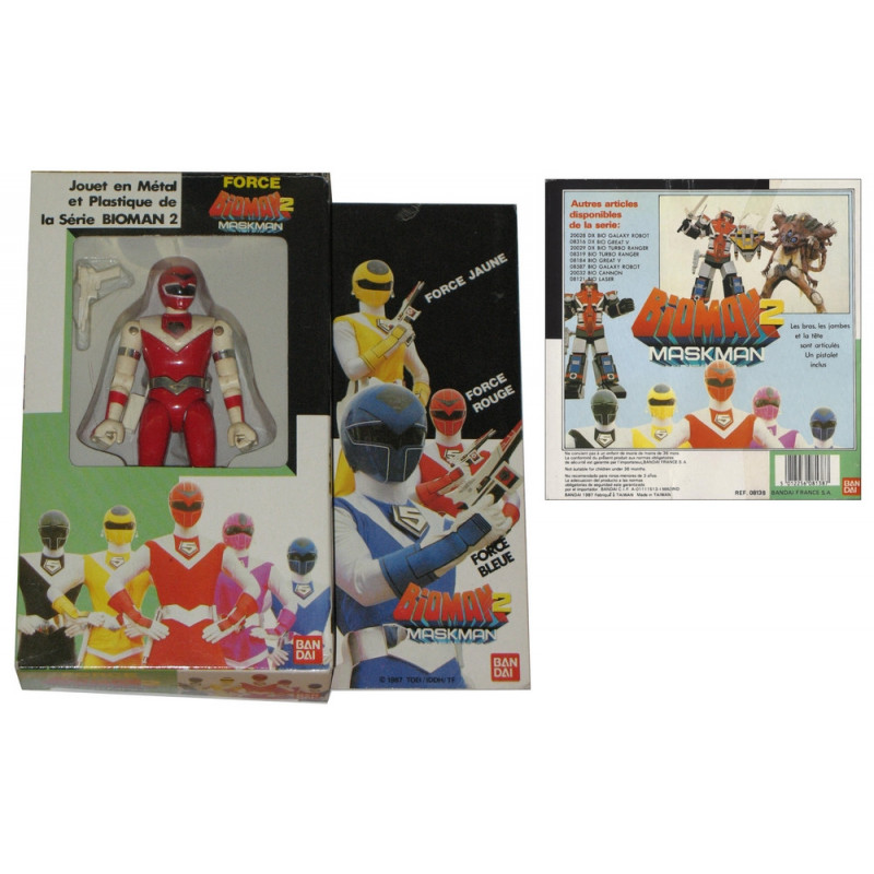 BIOMAN 2 MASKMAN" Figurine Force Rouge Bandai" BIOMAN 2 MASKMAN" Figurine Force Rouge Bandai"