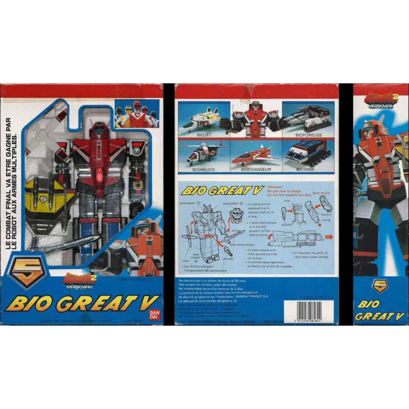 BIOMAN 2 MASKMAN" Figurine Robot Great Five" BIOMAN 2 MASKMAN" Figurine Robot Great Five"