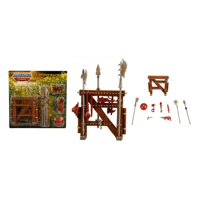MAITRES DE L'UNIVERS CLASSICS Weapons Rack présentoir à armes MAITRES DE L'UNIVERS CLASSICS Weapons Rack présentoir à armes