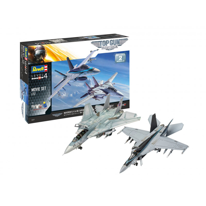 Maquettes Easy-Click 1/72 F-14D Super Tomcat & F/A-18E Super Hornet Revell Top Gun