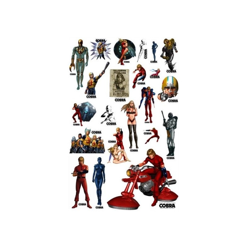 COBRA Planche de 23 Stickers Muraux Karisma Toys COBRA Planche de 23 Stickers Muraux Karisma Toys
