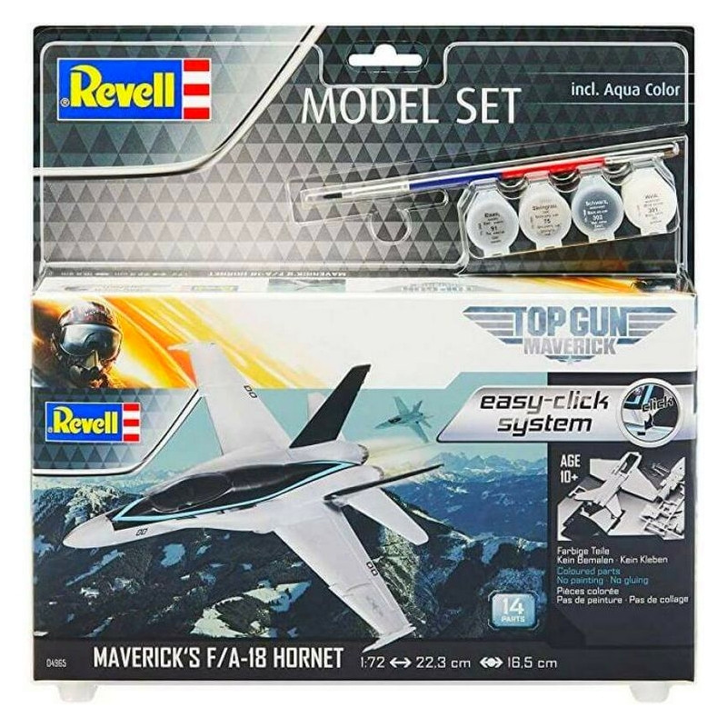 TOP GUN Maquette Easy-Click 1/72 Maverick's F/A-18 Hornet Revell