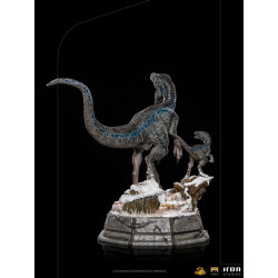 Statue Blue et Beta Deluxe Iron Studios Jurassic World