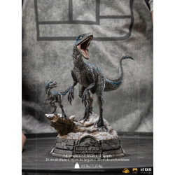 Statue Blue et Beta Deluxe Iron Studios Jurassic World