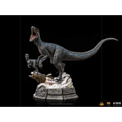 JURASSIC WORLD Statue Blue et Beta Deluxe Iron Studios