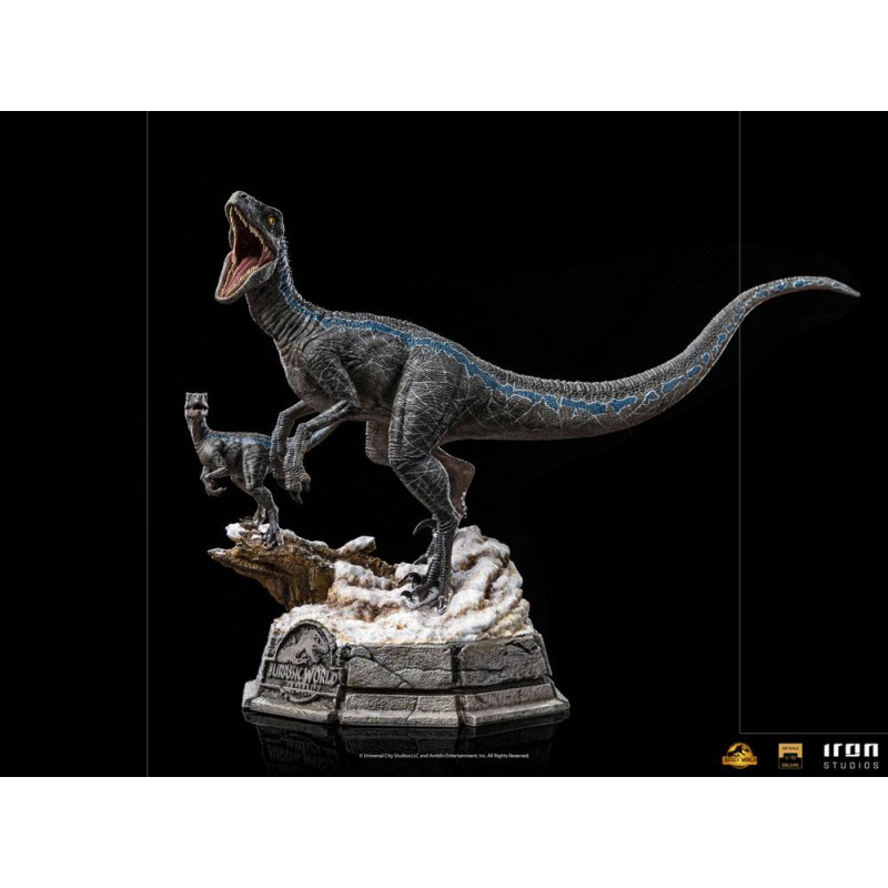 Statue Blue et Beta Deluxe Iron Studios Jurassic World