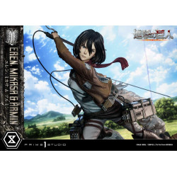 Statue Eren Mikasa & Armin Premium Masterline Prime 1 Studio Attack on Titan