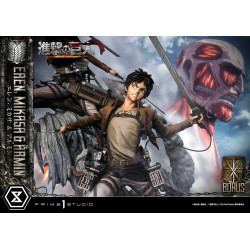 Statue Eren Mikasa & Armin Premium Masterline DX Bonus Version Prime 1 Studio Attack on Titan