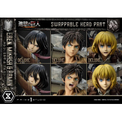 Statue Eren Mikasa & Armin Premium Masterline DX Bonus Version Prime 1 Studio Attack on Titan