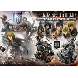 Statue Eren Mikasa & Armin Premium Masterline DX Bonus Version Prime 1 Studio Attack on Titan