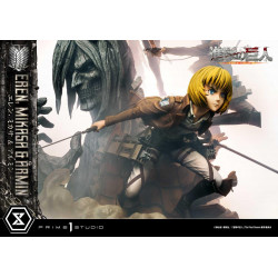 Statue Eren Mikasa & Armin Premium Masterline DX Bonus Version Prime 1 Studio Attack on Titan