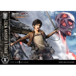 Statue Eren Mikasa & Armin Premium Masterline DX Bonus Version Prime 1 Studio Attack on Titan