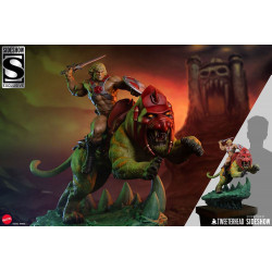 Statue He-Man and Battle Cat Classic Deluxe Tweeterhead Maîtres de l'Univers