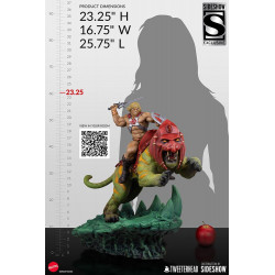 Statue He-Man and Battle Cat Classic Deluxe Tweeterhead Maîtres de l'Univers