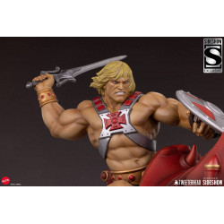 Statue He-Man and Battle Cat Classic Deluxe Tweeterhead Maîtres de l'Univers