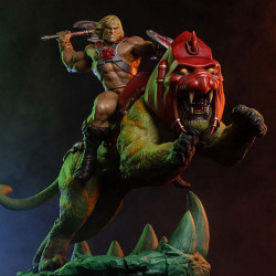 Statue He-Man and Battle Cat Classic Deluxe Tweeterhead Maîtres de l'Univers