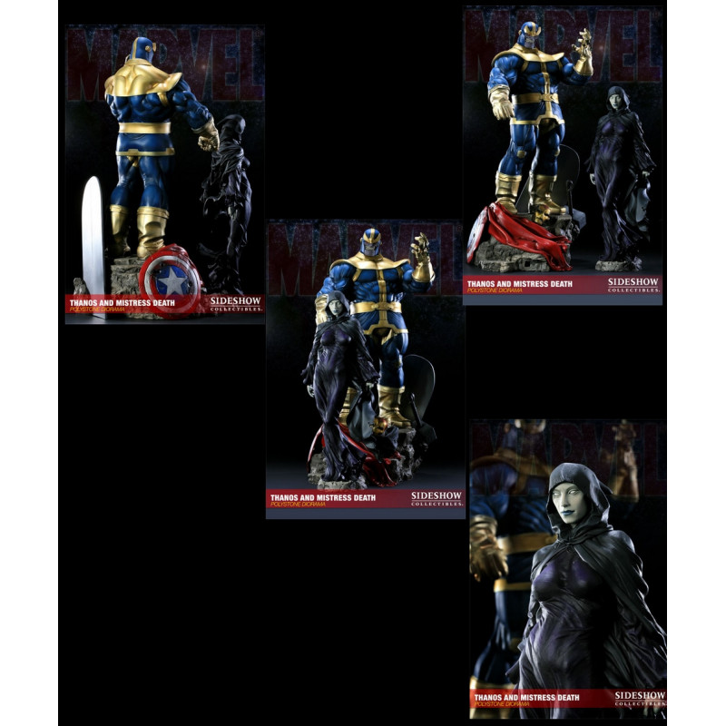 INFINITY GAUNTLET Thanos and Mistress Death Diorama Sideshow