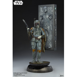 Statue Boba Fett and Han Solo in Carbonite Premium Format Sideshow Star Wars