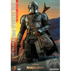 Pack Figurines The Mandalorian & The Child 1/4 Deluxe Hot Toys Star Wars The Mandalorian