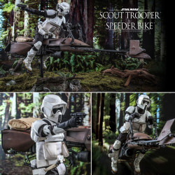 STAR WARS VI Figurine Scout Trooper & Speeder Bike Hot Toys