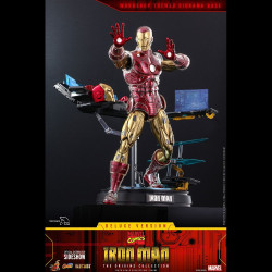 IRON MAN Figurine The Origins Collection Comic Masterpiece Deluxe Version Hot Toys