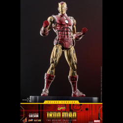 IRON MAN Figurine The Origins Collection Comic Masterpiece Deluxe Version Hot Toys