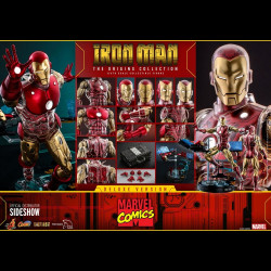 IRON MAN Figurine The Origins Collection Comic Masterpiece Deluxe Version Hot Toys