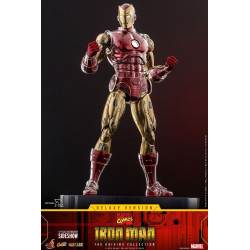 IRON MAN Figurine The Origins Collection Comic Masterpiece Deluxe Version Hot Toys