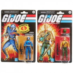 GI JOE Retro Collection pack 2 figurines Duke Vs. Cobra Commander Hasbro