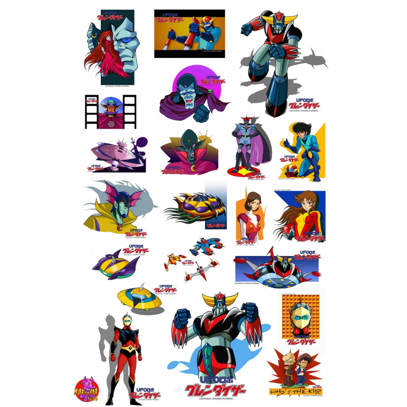 GOLDORAK Stickers Muraux Planche de 23 stickers Karisma Toys GOLDORAK Stickers Muraux Planche de 23 stickers Karisma Toys