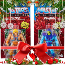 MAITRES DE L'UNIVERS Origins Pack Noël Figurines Musclor & Skeletor Mattel