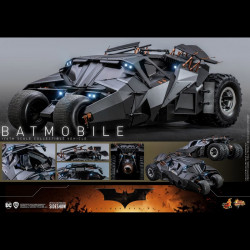 THE DARK KNIGHT Figurine Batman & Batmobile Movie Masterpiece Hot Toys