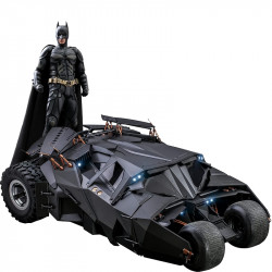 THE DARK KNIGHT Pack Figurine Batman & Batmobile Movie Masterpiece Hot Toys