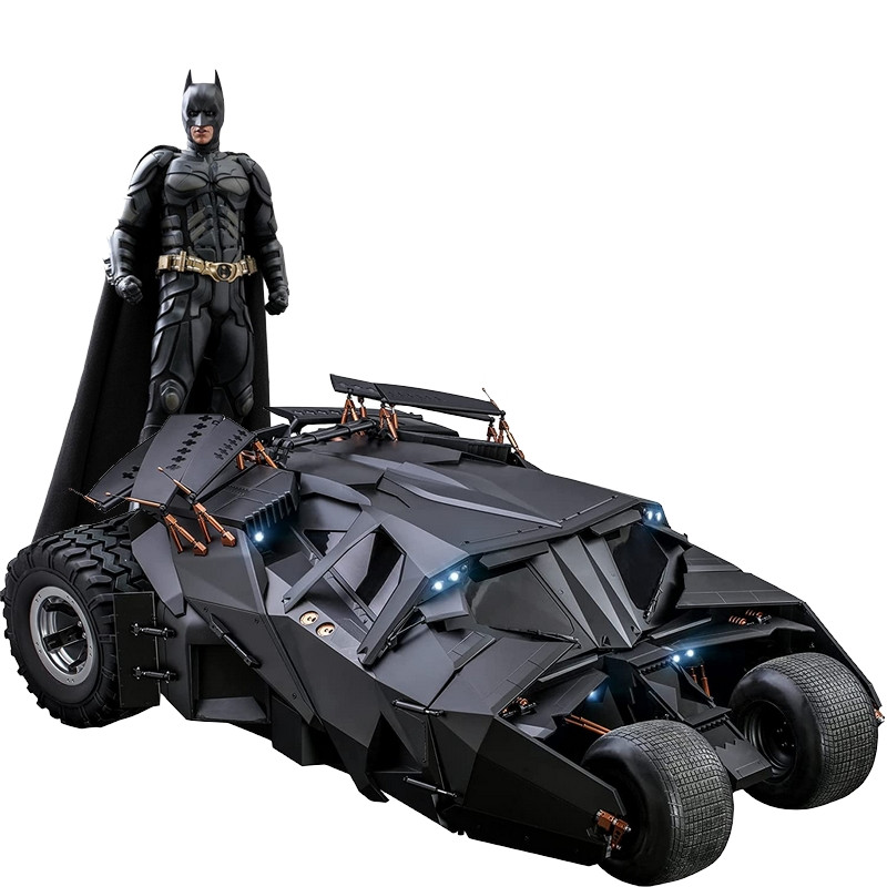 THE DARK KNIGHT Pack Figurine Batman & Batmobile Movie Masterpiece