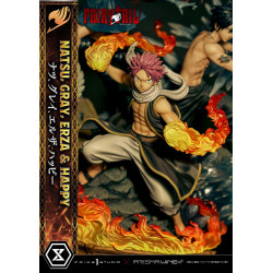 Statue Natsu, Gray, Erza, Happy Concept Masterline Deluxe Version Prime 1 Studio Fairy Tail