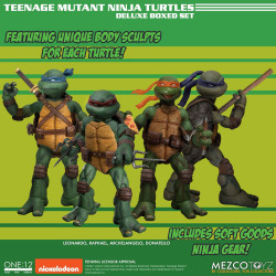 Pack 4 Figurines XL Les Tortues Ninja Deluxe Box Set Mezco Toys Tortues Ninja