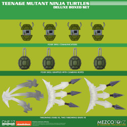 Pack 4 Figurines XL Les Tortues Ninja Deluxe Box Set Mezco Toys Tortues Ninja