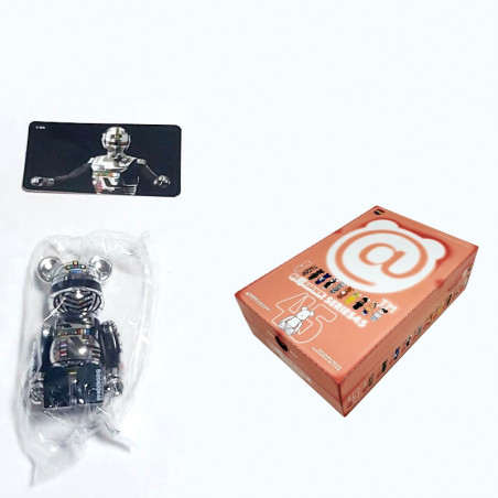Figurine Bearbrick 400% (28cm) - Argenté - Figurine De Collection En Plastique - Décoration Moderne - Cadeau