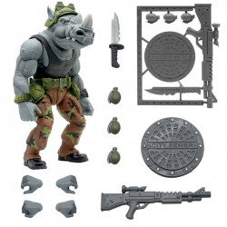 TORTUES NINJA Figurine Ultimates Rocksteady Super7