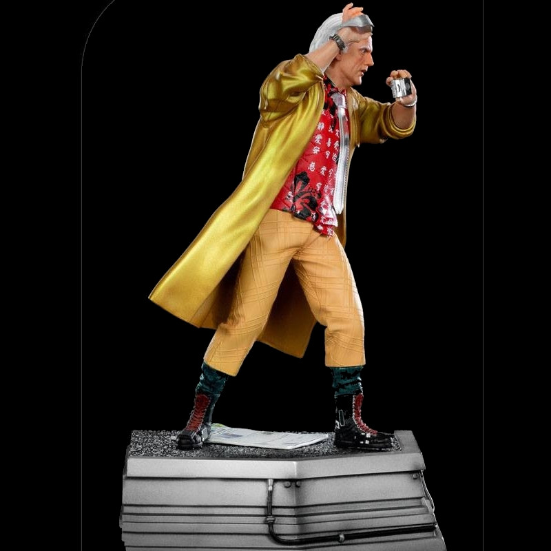 Figurine Doc Brown Figurine Hot Toys Doc Brown 1:6 - Retour Vers Le Futur - Version Deluxe Avec Accessoires Figurine Iron Studio
