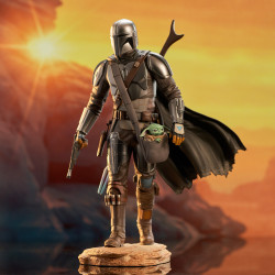 STAR WARS The Mandalorian Statue Din Djarin & The Child Premier Collection Diamond Select